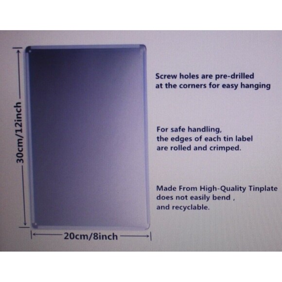 I Don't Have A Bucket List...Metal Sign Humor Home Decor She Shed Gift NIP - Picture 3 of 5